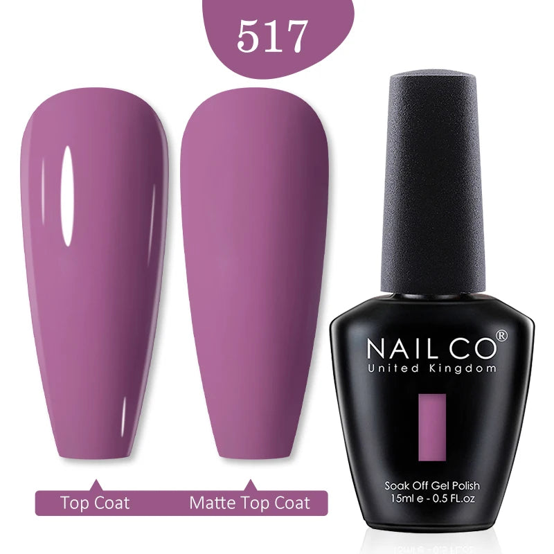 NAILCO 15ml Nail Gel Polish Winter Nude Colors Hybrid Gel Varnish Manicure UV Gel Nail Polish Primer Top Base Coat LED Nails Art