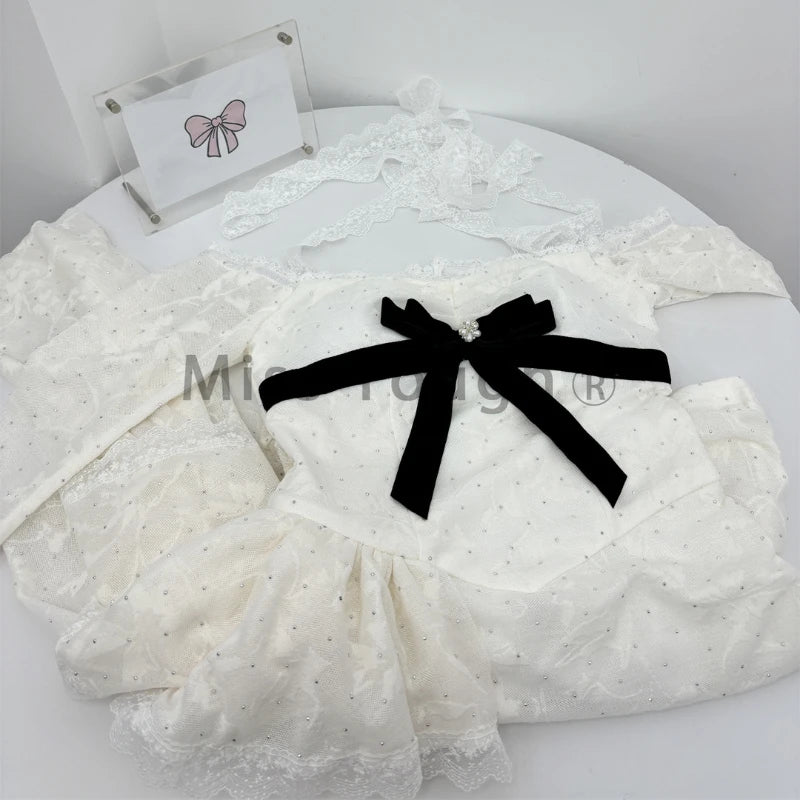 Lace Halter Mini Dress