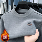 Round Neck Loose Casual Solid Color Knitted Base Sweater
