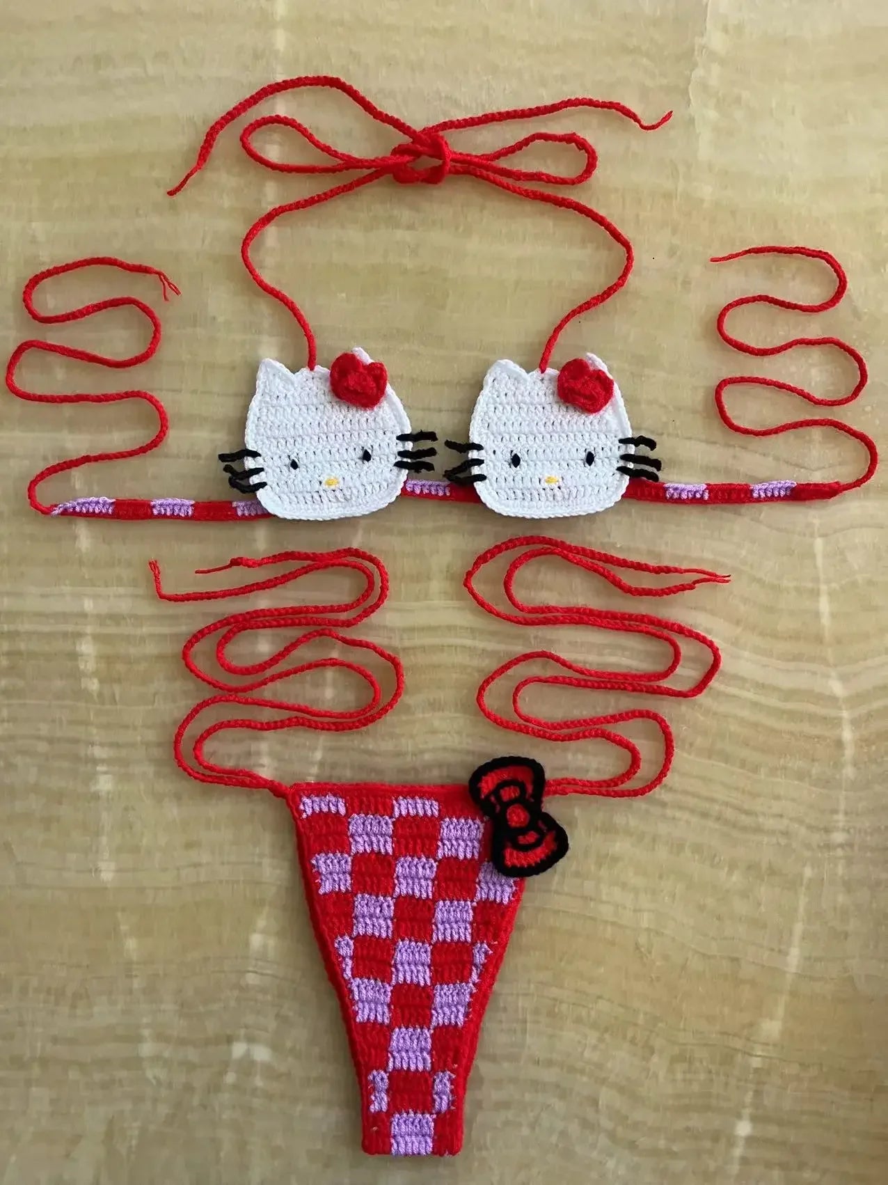 Crochet Kitty Bikini