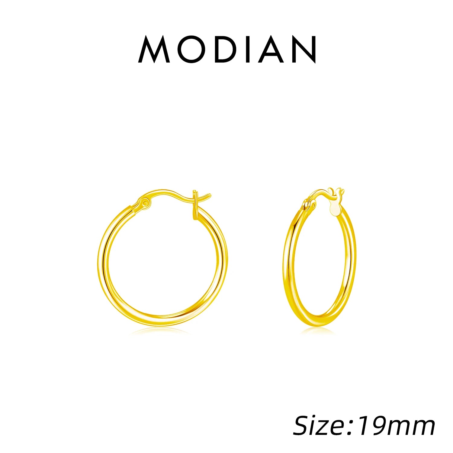 925 Sterling Silver Bold Classic Simple French Hoop Earrings