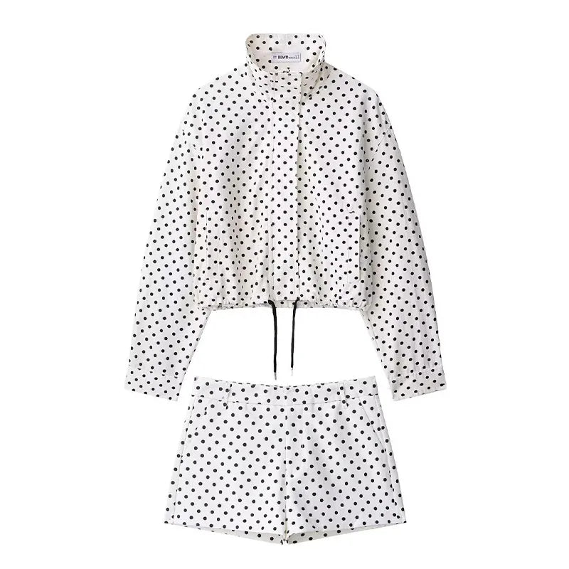 HH Polka Dot Print Short Coat
