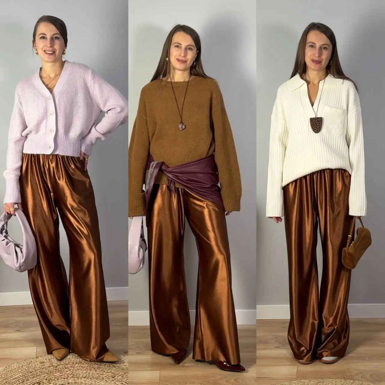 Satin Wide Leg Pants