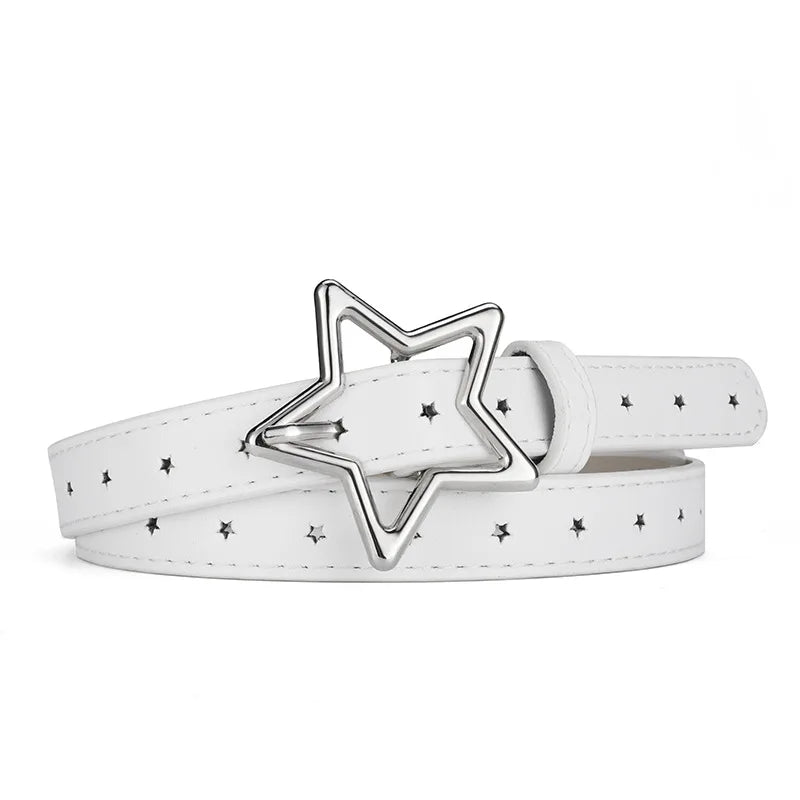 Kids Adjustable Metal Snap PU Leather Belt