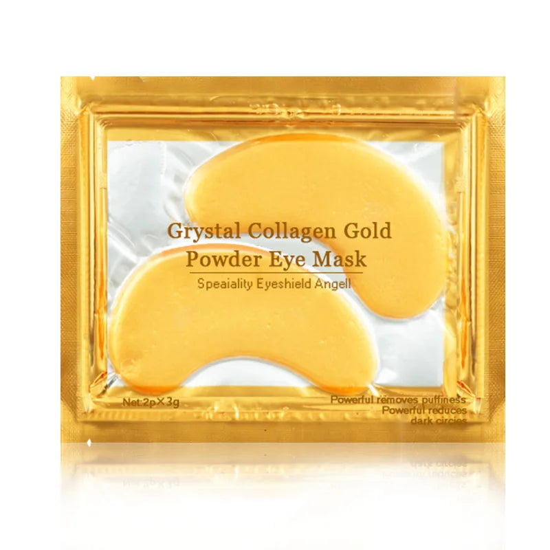 50 Pairs Crystal Gold Eye Patches Anti Dark Circles Remove Eye Bags Moisturizing Golden Collagen Eye Mask Skin Care