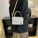 Plaid PU Leather Square Handbag