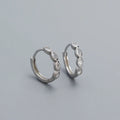 925 Sterling Silver Fashion Simple Drop Row Zircon Ear Buckle