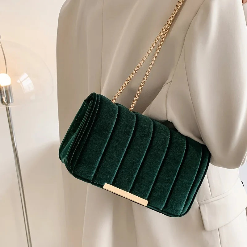 Velvet Shoulder Bag