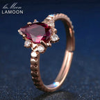 925 Sterling Silver Ring Garnet Gemstones Ring