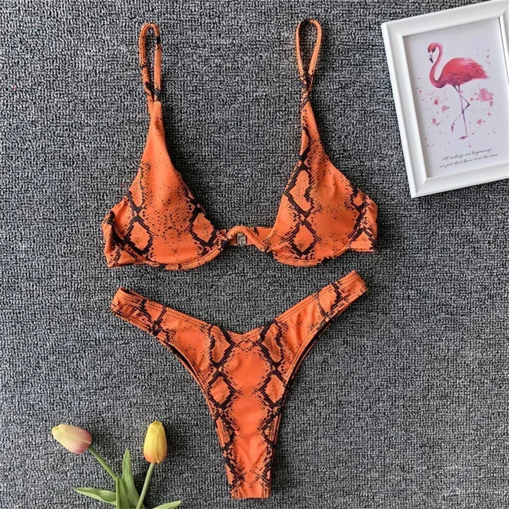 Snake Print Bikini