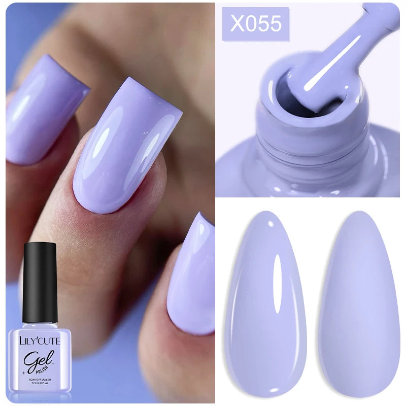 LILYCUTE 8ml Pink Dried Flower Gel Nail Polish Natural Flower Fairy Nail Art Gel Soak Off UV LED Painting Varnish For Nails DIY