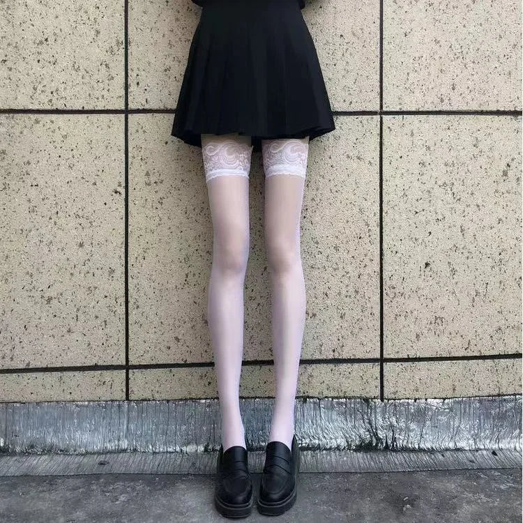 Lace Transparent Thigh High Socks