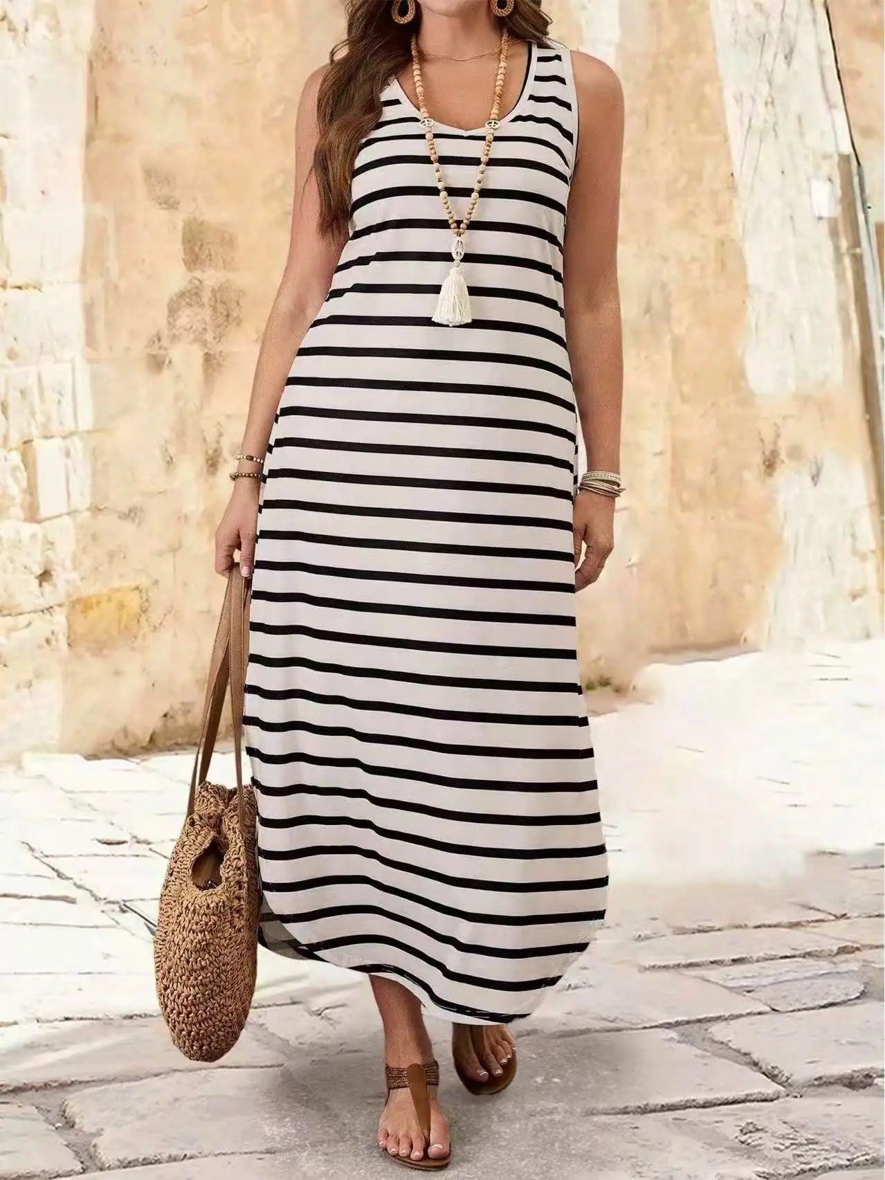 Striped Tank Maxi Dress