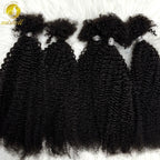 30g/bundle Afro Kinky Curly Human Hair Bundles 4a 4b 4c Deep Wave Bulk Human Hair Bundles Deal Hair Extensions for Braids/Twists