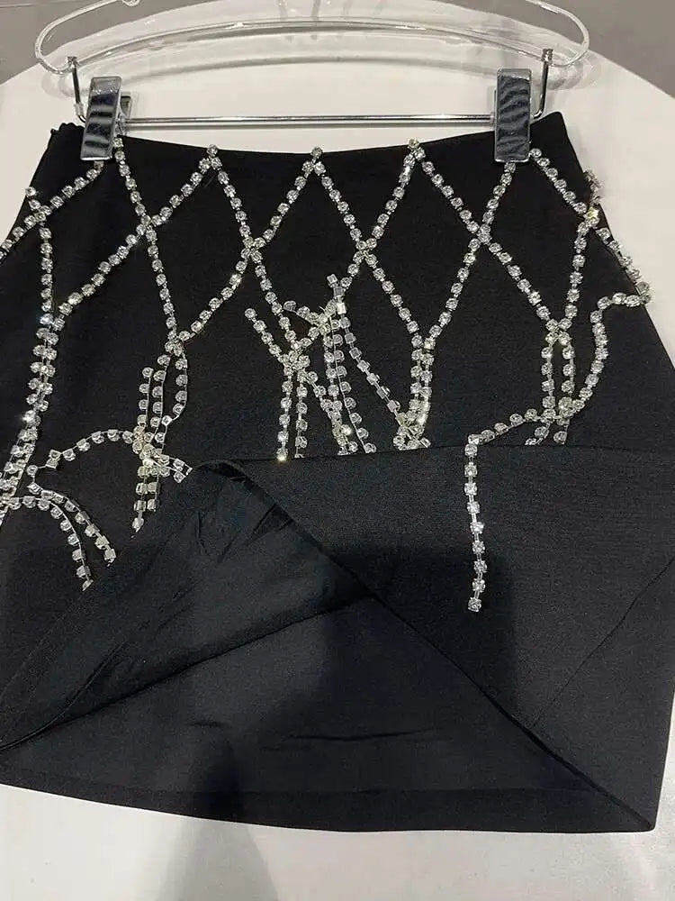 DEAT Diamond Chain Mini Skirt