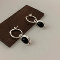 925 Sterling Silver Gold Round Earrings