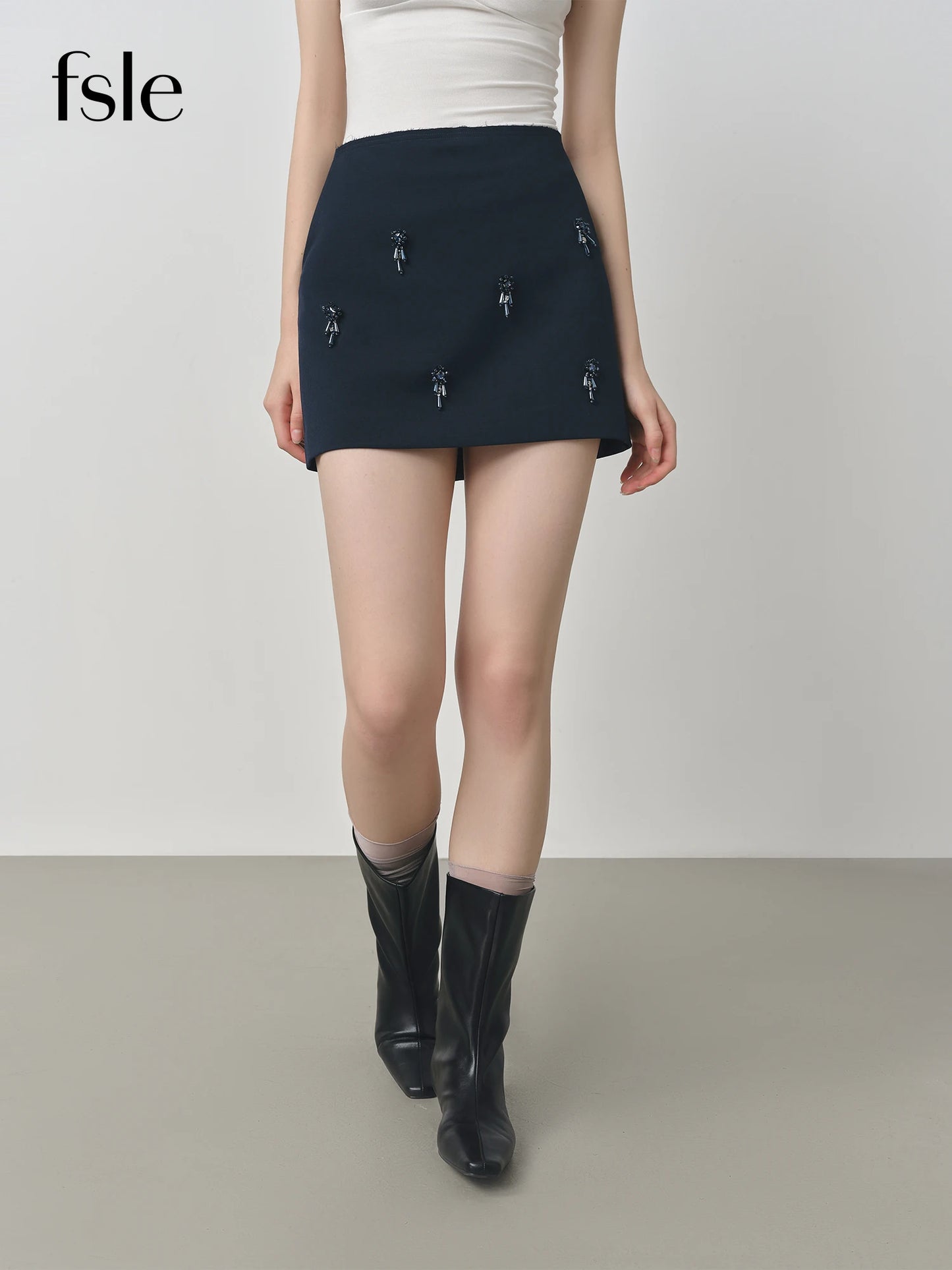 Beaded A-Line Skirt