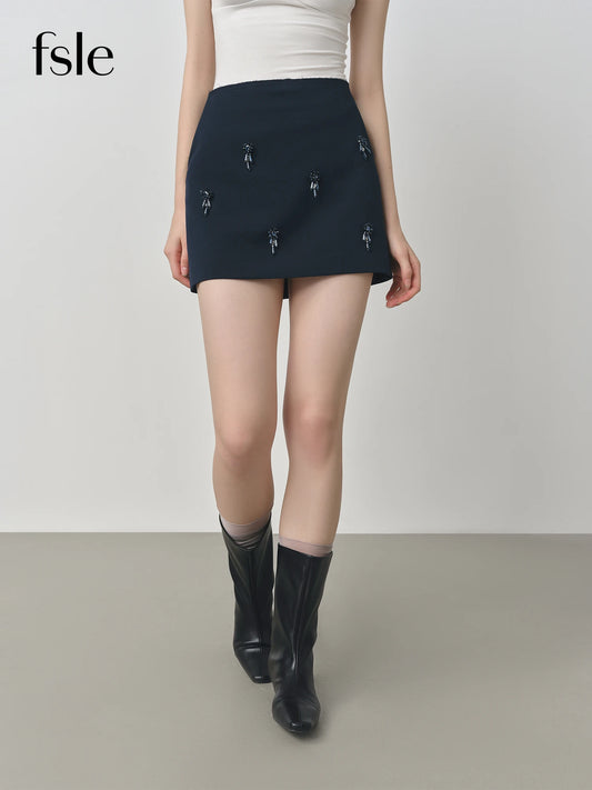 Beaded A-Line Skirt