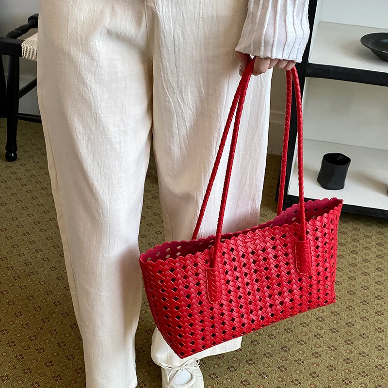 Straw Woven Tote Bag