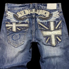 Embroidery Baggy Jeans
