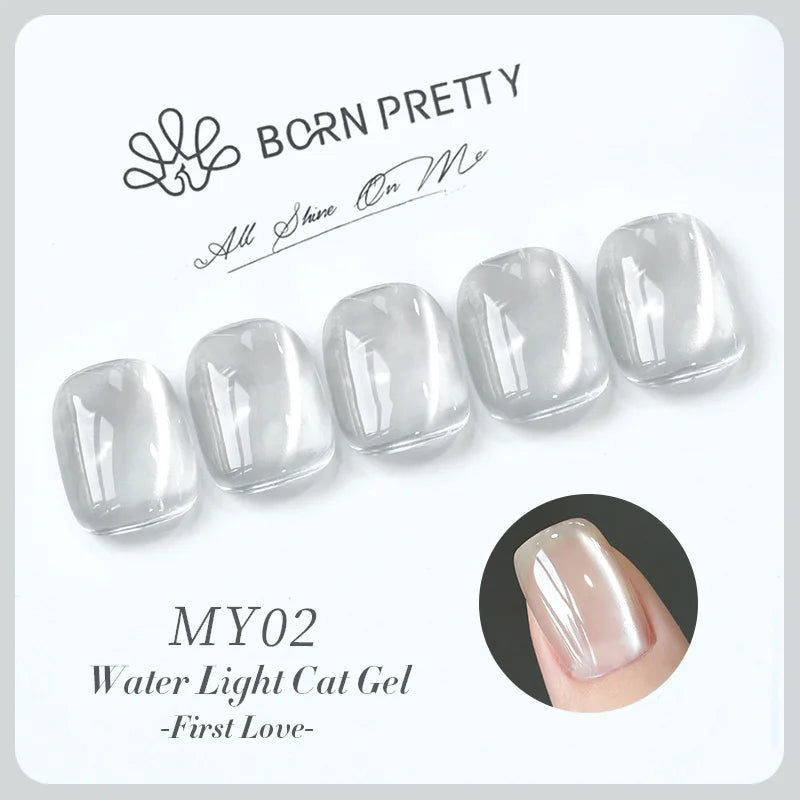 BORN PRETTY 10ml Water Light Cat Magnetic Gel Nail Polish Shining Super Sliver-light Holographics Soak Off UV Gel Varnish