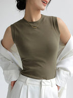 Round Neck Basic Sleeveless Tank
