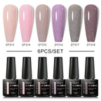 6Pcs Gel Nail Polish Set