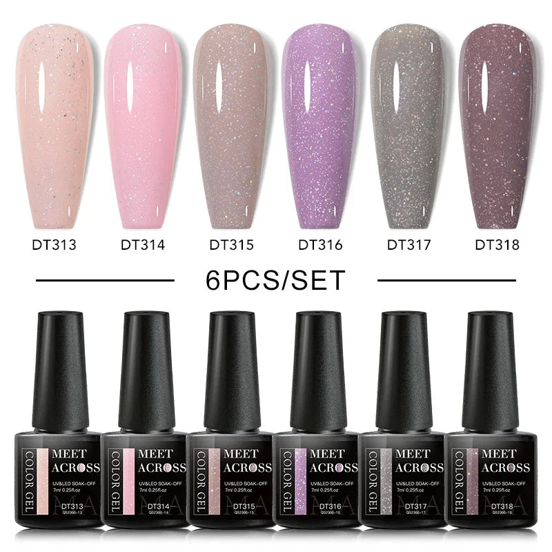 6Pcs Gel Nail Polish Set