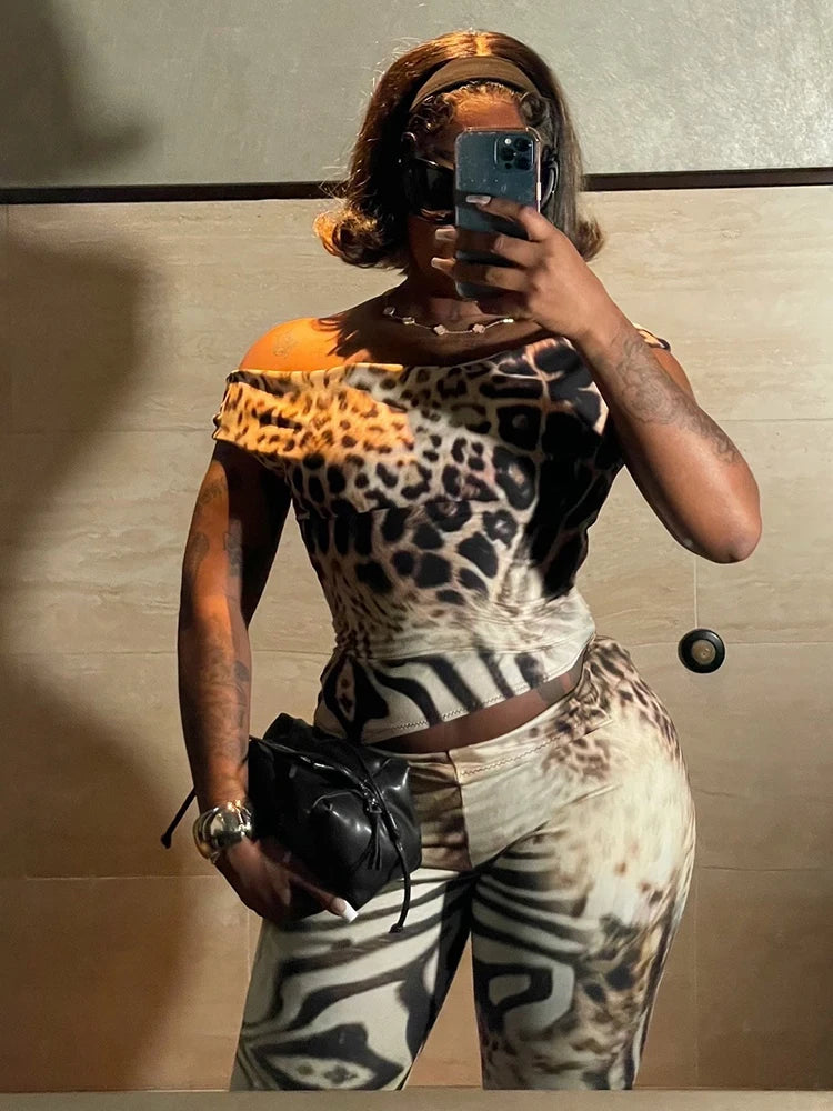 kliou Leopard 2 Piece Set