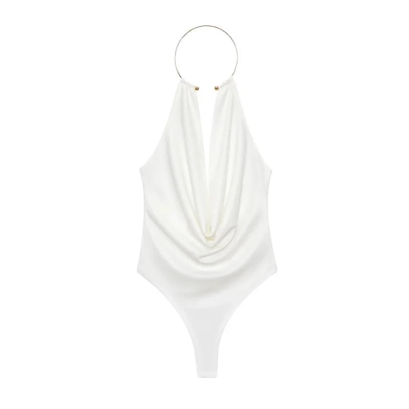 Sculpted Neckline Bodysuit