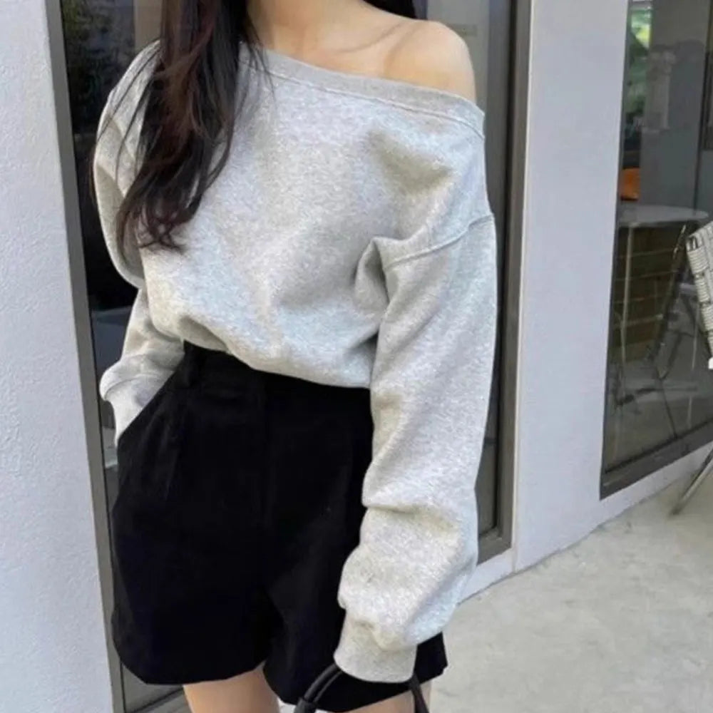 Off Shoulder Hoodie