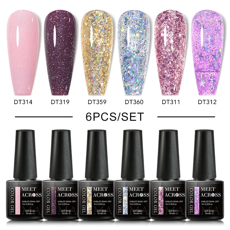 6Pcs Gel Nail Polish Set