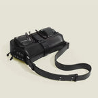 Faux Leather Multi-Pocket Baguette Handbag