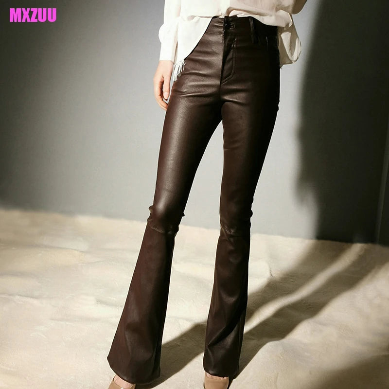 Stretch Leather Pants