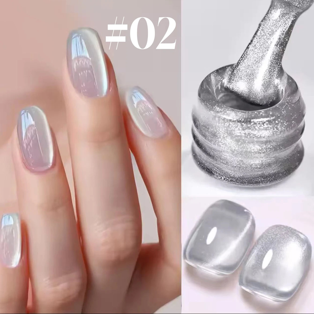 12ML 1-16PCS Beach Essentials Summer Nails Top Selling Fenglin Evening Moonlight Cat Eye Green Glass Bead Magnet Gel Nail Polish