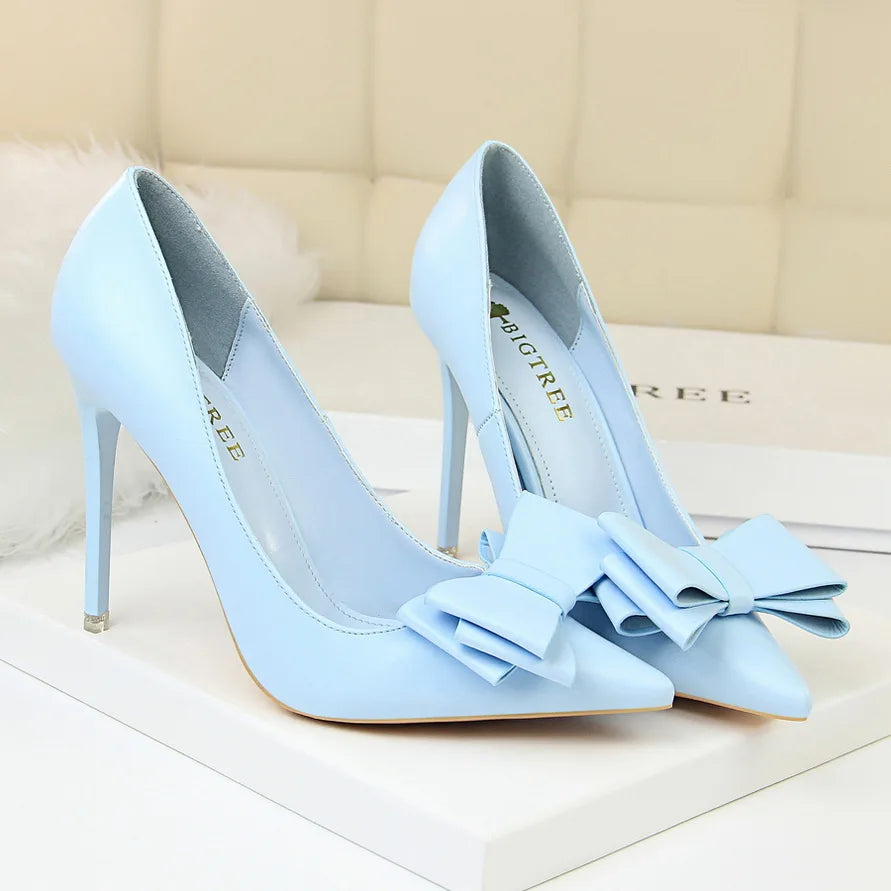 Bow-Accent Stilettos