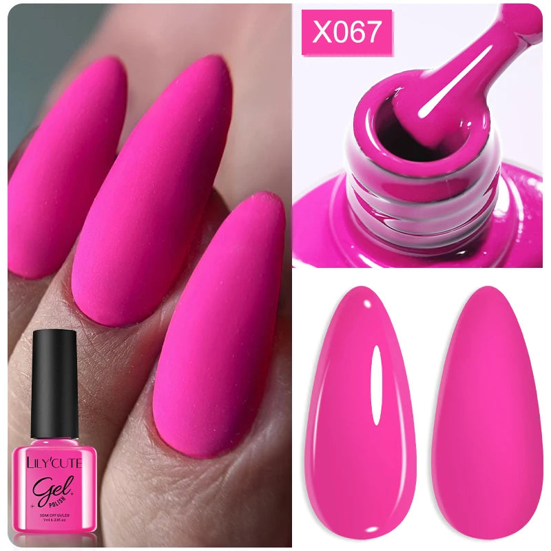 LILYCUTE 8ml Pink Dried Flower Gel Nail Polish Natural Flower Fairy Nail Art Gel Soak Off UV LED Painting Varnish For Nails DIY