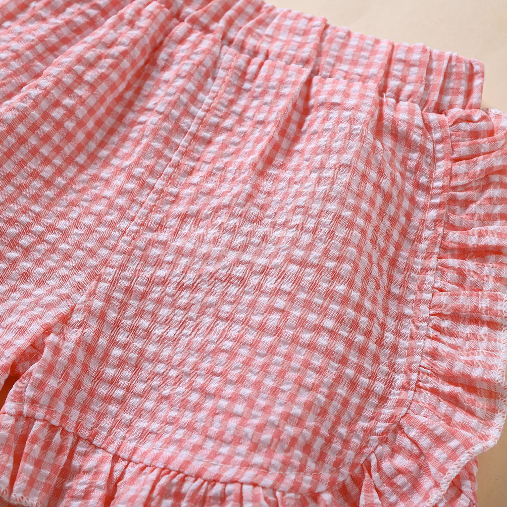 Gingham Ruffle Shorts
