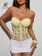 Floral Embroidery Corset