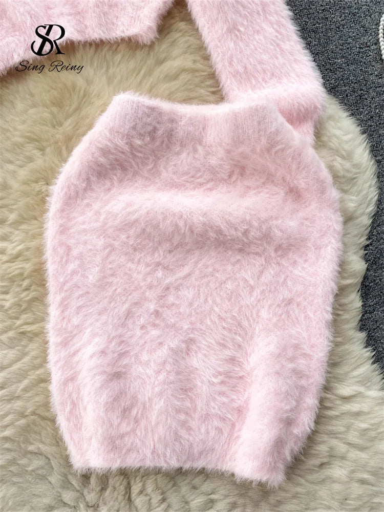 SINGREINY Sweet Fur Set