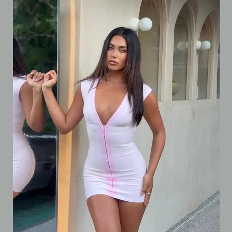 Sleeveless Cap Sleeve Bandage Dress
