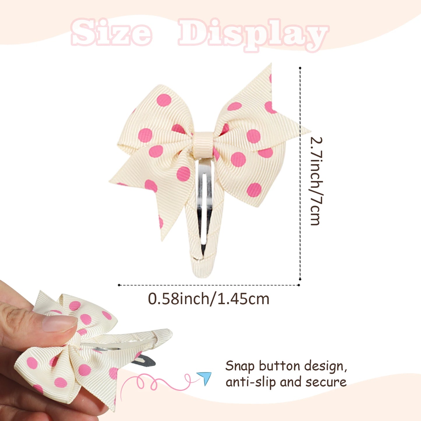 20pcs No Slip Snap Hair Clips
