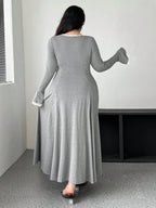 U-Neck Knit Dress