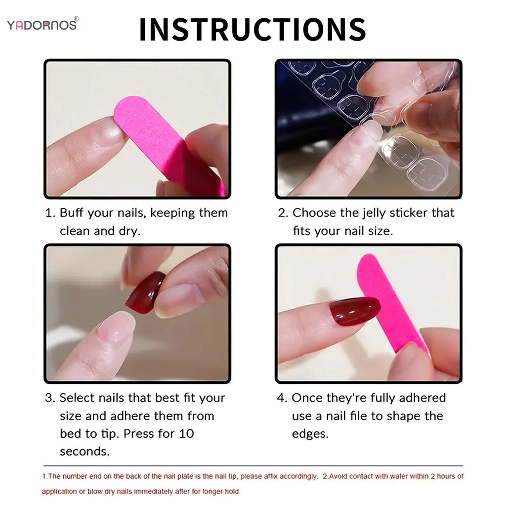 24pcs Sweet Pink Press On Nails