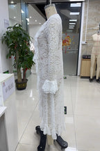 Lace Long Sleeve Maxi Cardigan Dress