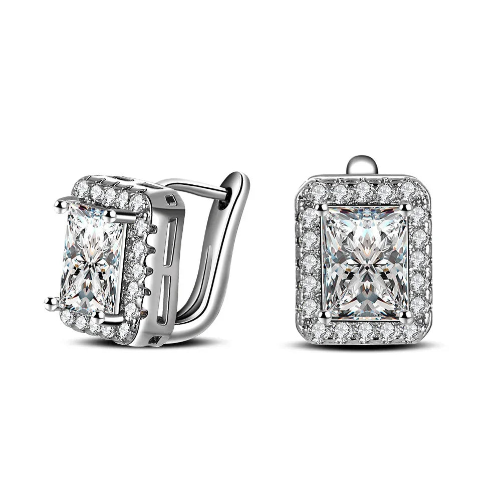 Square 925 Sterling Silver Earring