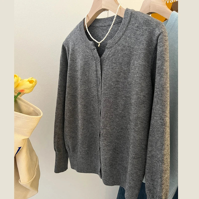 Knit Loose Short Cashmere Cardigan