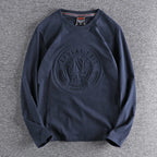 Minimalist Embossed Logo Long Sleeve Tee