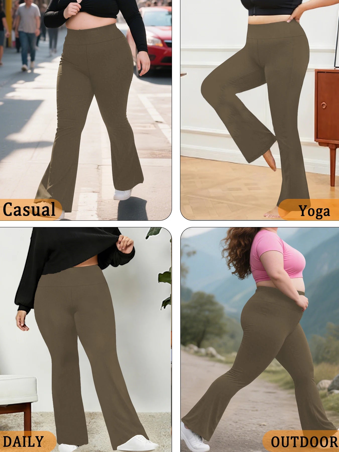 High-Rise Flared Yoga Trousers