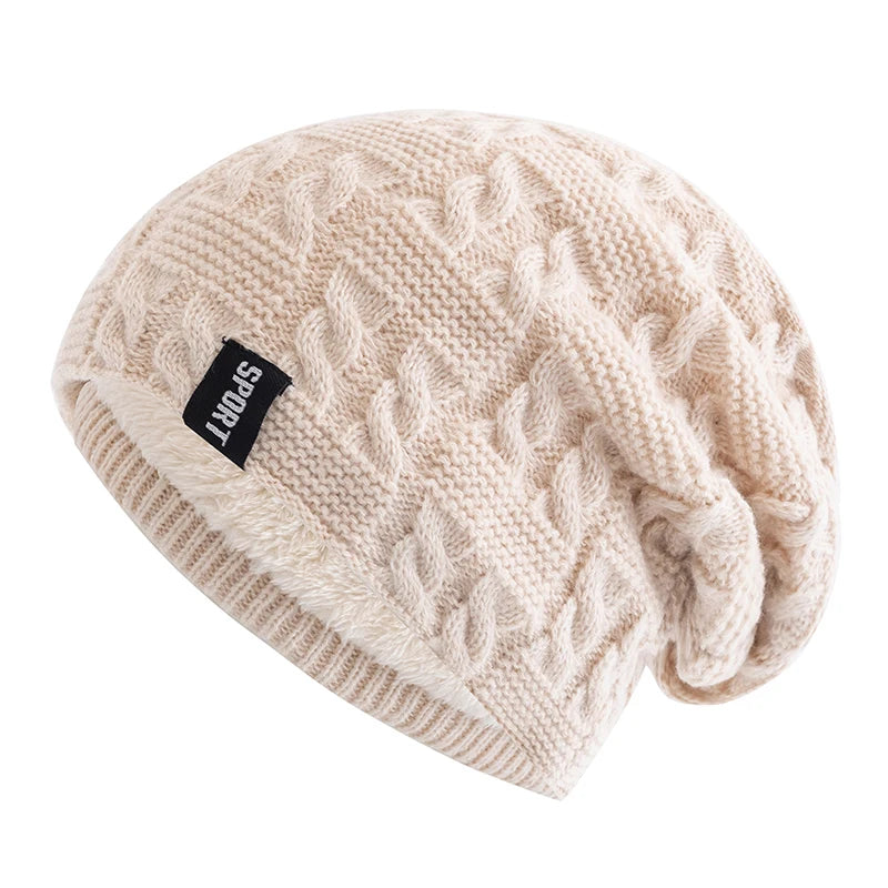 Cable Knit Slouchy Beanie
